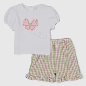 Butterfly shirt and short set